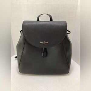 Kate Spade black leather backpack purse, like new